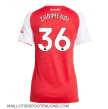 Maillot de football Réplique Arsenal Martin Zubimendi #36 Domicile Femme 2025-26 Manche Courte