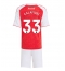 Maillot de football Réplique Arsenal Riccardo Calafiori #33 Domicile Enfant 2025-26 Manche Courte (+ Pantalon court)
