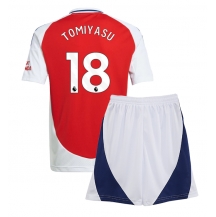 Maillot de football Réplique Arsenal Takehiro Tomiyasu #18 Domicile Enfant 2024-25 Manche Courte (+ Pantalon court)
