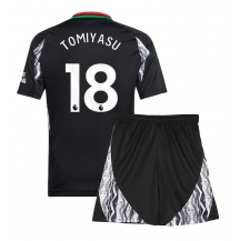 Maillot de football Réplique Arsenal Takehiro Tomiyasu #18 Extérieur Enfant 2024-25 Manche Courte (+ Pantalon court)