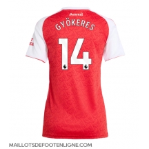 Maillot de football Réplique Arsenal Viktor Gyokeres #14 Domicile Femme 2025-26 Manche Courte