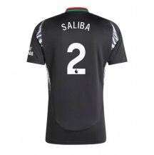 Maillot de football Réplique Arsenal William Saliba #2 Extérieur 2024-25 Manche Courte