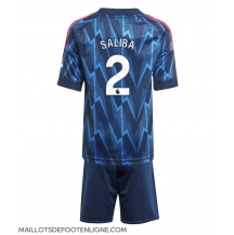 Maillot de football Réplique Arsenal William Saliba #2 Extérieur Enfant 2025-26 Manche Courte (+ Pantalon court)