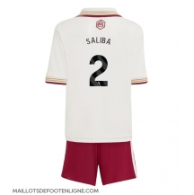 Maillot de football Réplique Arsenal William Saliba #2 Troisième Enfant 2025-26 Manche Courte (+ Pantalon court)