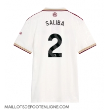 Maillot de football Réplique Arsenal William Saliba #2 Troisième Femme 2025-26 Manche Courte