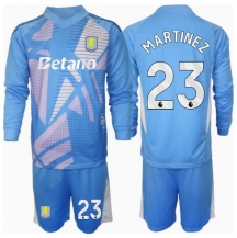Maillot de football Réplique Aston Villa Emiliano Martinez #23 Gardien de but Troisième Enfant 2024-25 Manche Longue (+ Pantalon court)
