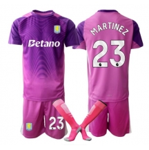 Maillot de football Réplique Aston Villa Emiliano Martinez #23 Gardien de but Troisième Enfant 2025-26 Manche Courte (+ Pantalon court)