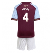 Maillot de football Réplique Aston Villa Ezri Konsa #4 Domicile Enfant 2025-26 Manche Courte (+ Pantalon court)