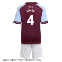 Maillot de football Réplique Aston Villa Ezri Konsa #4 Domicile Enfant 2025-26 Manche Courte (+ Pantalon court)