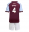 Maillot de football Réplique Aston Villa Ezri Konsa #4 Domicile Enfant 2025-26 Manche Courte (+ Pantalon court)