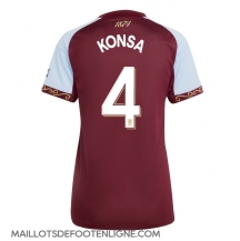 Maillot de football Réplique Aston Villa Ezri Konsa #4 Domicile Femme 2025-26 Manche Courte
