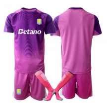 Maillot de football Réplique Aston Villa Gardien de but Troisième Enfant 2025-26 Manche Courte (+ Pantalon court)