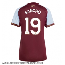 Maillot de football Réplique Aston Villa Jadon Sancho #19 Domicile Femme 2025-26 Manche Courte