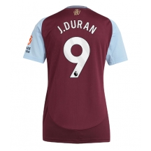 Maillot de football Réplique Aston Villa Jhon Duran #9 Domicile Femme 2024-25 Manche Courte