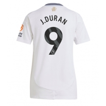 Maillot de football Réplique Aston Villa Jhon Duran #9 Extérieur Femme 2024-25 Manche Courte