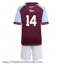 Maillot de football Réplique Aston Villa Pau Torres #14 Domicile Enfant 2025-26 Manche Courte (+ Pantalon court)