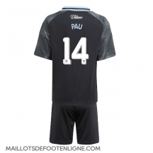 Maillot de football Réplique Aston Villa Pau Torres #14 Extérieur Enfant 2025-26 Manche Courte (+ Pantalon court)