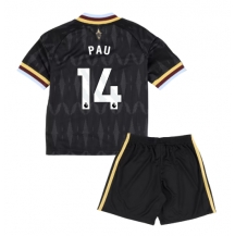 Maillot de football Réplique Aston Villa Pau Torres #14 Extérieur Enfant 2026-27 Manche Courte (+ Pantalon court)
