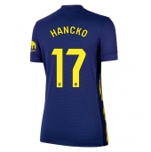 Maillot de football Réplique Atletico Madrid David Hancko #17 Extérieur Femme 2025-26 Manche Courte