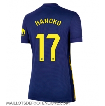 Maillot de football Réplique Atletico Madrid David Hancko #17 Extérieur Femme 2025-26 Manche Courte