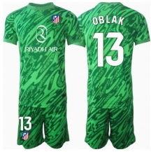 Maillot de football Réplique Atletico Madrid Jan Oblak #13 Gardien de but Extérieur Enfant 2024-25 Manche Courte (+ Pantalon court)