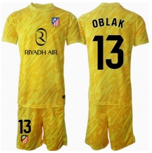 Maillot de football Réplique Atletico Madrid Jan Oblak #13 Gardien de but Troisième Enfant 2024-25 Manche Courte (+ Pantalon court)