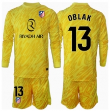 Maillot de football Réplique Atletico Madrid Jan Oblak #13 Gardien de but Troisième Enfant 2024-25 Manche Longue (+ Pantalon court)
