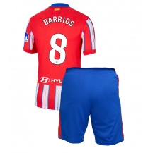 Maillot de football Réplique Atletico Madrid Pablo Barrios #8 Domicile Enfant 2024-25 Manche Courte (+ Pantalon court)