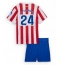 Maillot de football Réplique Atletico Madrid Robin Le Normand #24 Domicile Enfant 2025-26 Manche Courte (+ Pantalon court)