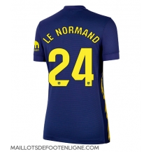 Maillot de football Réplique Atletico Madrid Robin Le Normand #24 Extérieur Femme 2025-26 Manche Courte
