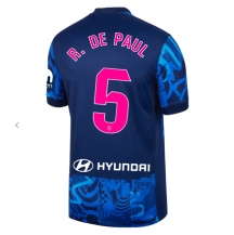 Maillot de football Réplique Atletico Madrid Rodrigo De Paul #5 Troisième 2024-25 Manche Courte