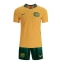 Maillot de football Réplique Australia Domicile Enfant Mondial 2026 Manche Courte (+ Pantalon court)
