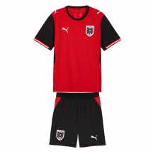 Maillot de football Réplique Austria Domicile Enfant Mondial 2026 Manche Courte (+ Pantalon court)