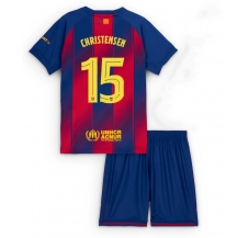 Maillot de football Réplique Barcelona Andreas Christensen #15 Domicile Enfant 2025-26 Manche Courte (+ Pantalon court)