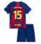 Maillot de football Réplique Barcelona Andreas Christensen #15 Domicile Enfant 2025-26 Manche Courte (+ Pantalon court)