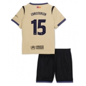 Maillot de football Réplique Barcelona Andreas Christensen #15 Extérieur Enfant 2025-26 Manche Courte (+ Pantalon court)