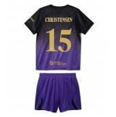 Maillot de football Réplique Barcelona Andreas Christensen #15 Extérieur Enfant 2026-27 Manche Courte (+ Pantalon court)
