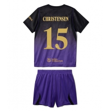 Maillot de football Réplique Barcelona Andreas Christensen #15 Extérieur Enfant 2026-27 Manche Courte (+ Pantalon court)