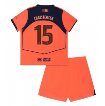 Maillot de football Réplique Barcelona Andreas Christensen #15 Troisième Enfant 2025-26 Manche Courte (+ Pantalon court)
