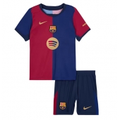 Maillot de football Réplique Barcelona Domicile Enfant 2024-25 Manche Courte (+ Pantalon court)