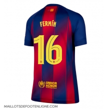 Maillot de football Réplique Barcelona Fermin Lopez #16 Domicile Femme 2025-26 Manche Courte