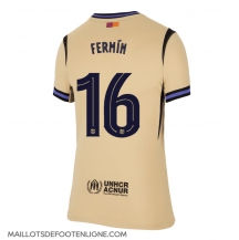Maillot de football Réplique Barcelona Fermin Lopez #16 Extérieur Femme 2025-26 Manche Courte