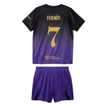 Maillot de football Réplique Barcelona Fermin Lopez #7 Extérieur Enfant 2026-27 Manche Courte (+ Pantalon court)