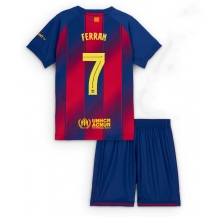 Maillot de football Réplique Barcelona Ferran Torres #7 Domicile Enfant 2025-26 Manche Courte (+ Pantalon court)