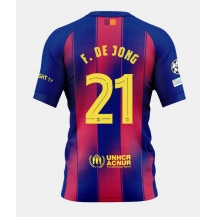 Maillot de football Réplique Barcelona Frenkie de Jong #21 Domicile 2025-26 Manche Courte