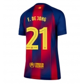 Maillot de football Réplique Barcelona Frenkie de Jong #21 Domicile Femme 2025-26 Manche Courte