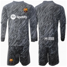 Maillot de football Réplique Barcelona Gardien de but Troisième Enfant 2024-25 Manche Longue (+ Pantalon court)