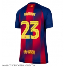 Maillot de football Réplique Barcelona Jules Kounde #23 Domicile Femme 2025-26 Manche Courte