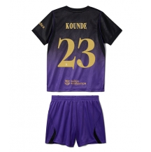 Maillot de football Réplique Barcelona Jules Kounde #23 Extérieur Enfant 2026-27 Manche Courte (+ Pantalon court)