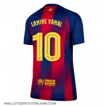 Maillot de football Réplique Barcelona Lamine Yamal #10 Domicile Femme 2025-26 Manche Courte